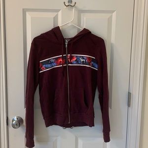 MAROON ZIP UP SWEATSHIRT